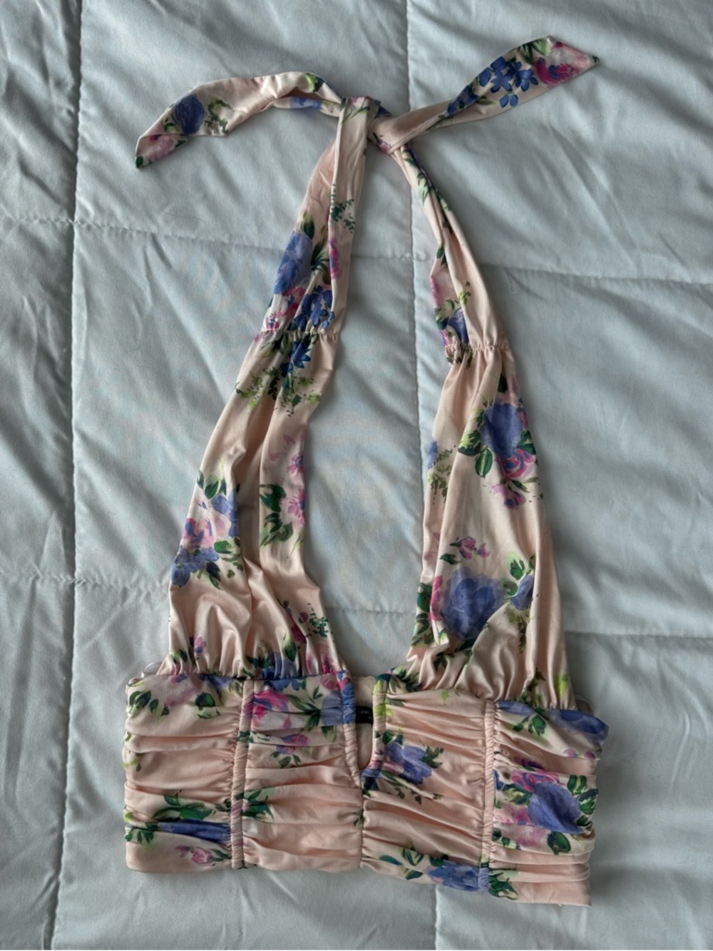 Women’s Zara Floral Halter Crop Top - Size X-Small ✨